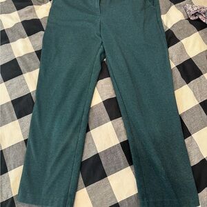 Teal Straight-Leg Pants